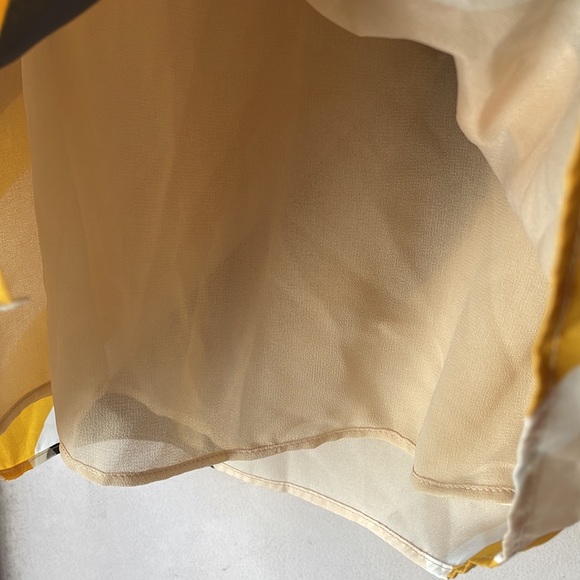 Mango mini dress in yellow black tan & cream in size Small. - Picture 7 of 7